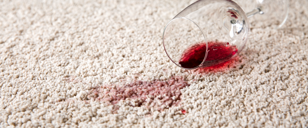 wine on carpet